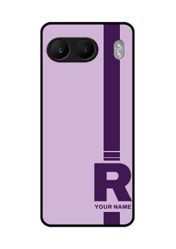 OnePlus Nord 4 5G Custom Glass Phone CaseSimple Dual Tone Stripe With Name Design