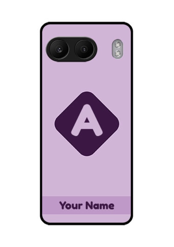 OnePlus Nord 4 5G Custom Glass Phone CaseCustom Letter In Curved Badge Design