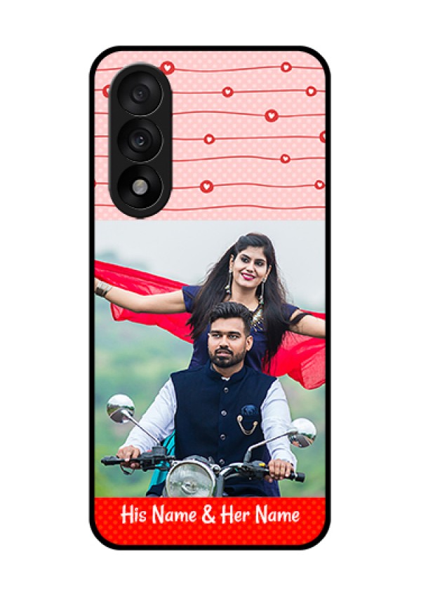OnePlus Nord 5 5G Custom Glass Phone Case - Red Pattern Case Design