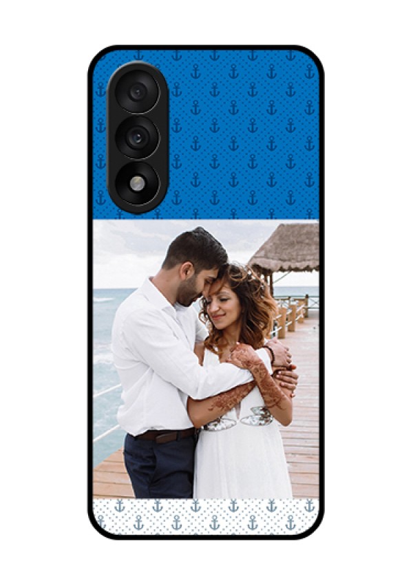 OnePlus Nord 5 5G Custom Glass Phone Case - Blue Anchors Design
