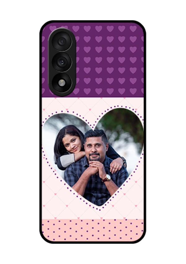 OnePlus Nord 5 5G Custom Glass Phone Case - Violet Love Dots Design