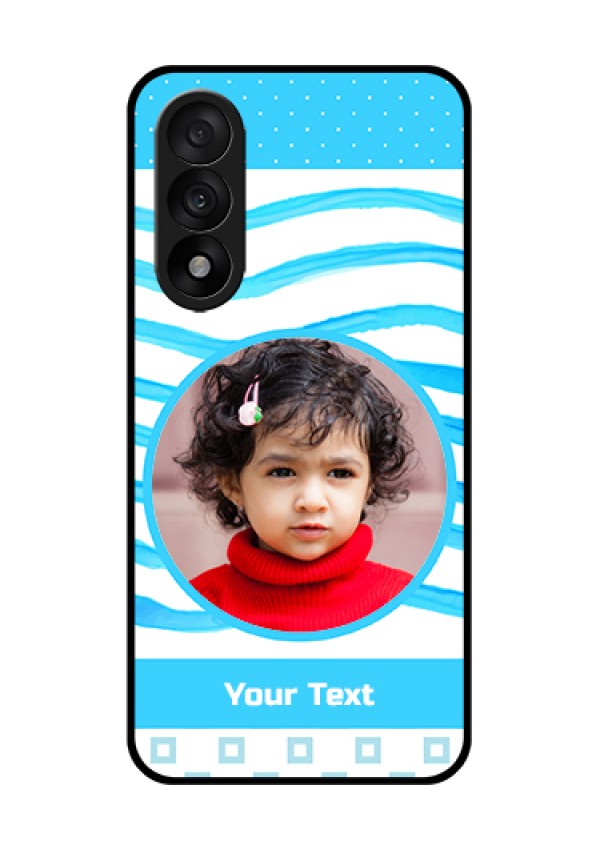 OnePlus Nord 5 5G Custom Glass Phone Case - Simple Blue Case Design