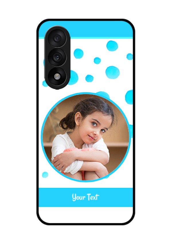 OnePlus Nord 5 5G Custom Glass Phone Case - Blue Bubbles Pattern Design