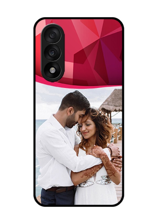 OnePlus Nord 5 5G Custom Glass Phone Case - Red Abstract Design