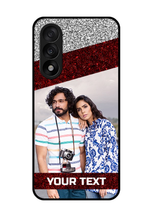 OnePlus Nord 5 5G Custom Glass Phone Case - Image Holder With Glitter Strip Design