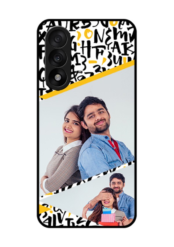 OnePlus Nord 5 5G Custom Glass Phone Case - Letters Pattern Design