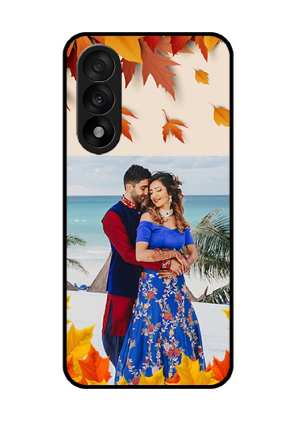 OnePlus Nord 5 5G Custom Glass Phone Case - Autumn Maple Leaves Design