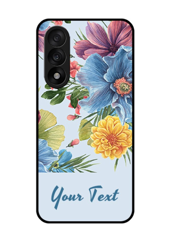 OnePlus Nord 5 5G Custom Glass Phone Case - Stunning Watercolored Flowers Painting Design