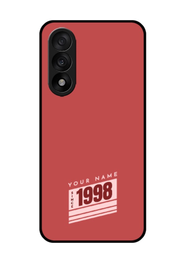OnePlus Nord 5 5G Custom Glass Phone Case - Red Custom Year Of Birth Design