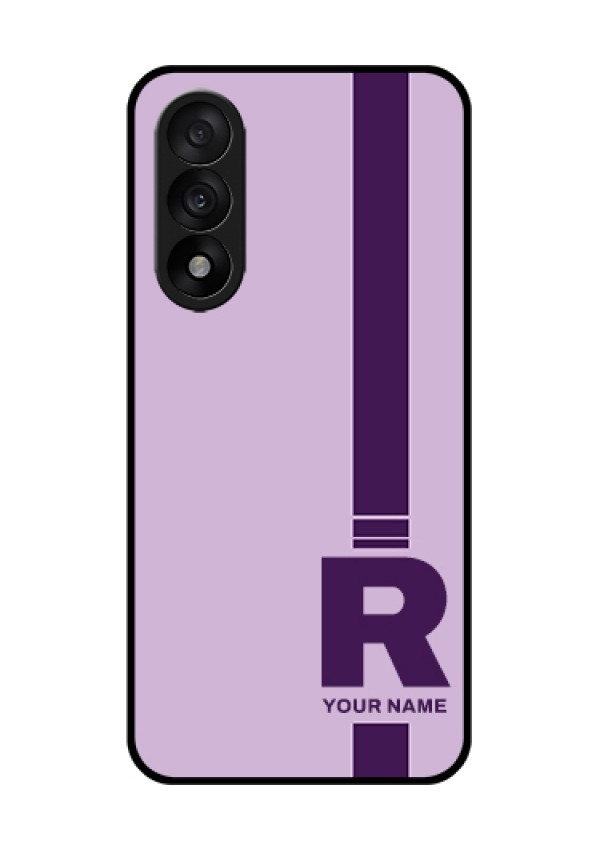 OnePlus Nord 5 5G Custom Glass Phone Case - Simple Dual Tone Stripe With Name Design