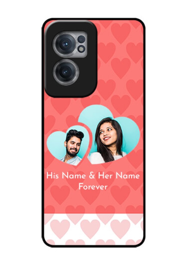 OnePlus Nord CE 2 5G Personalized Glass Phone Case - Couple Pic Upload Design