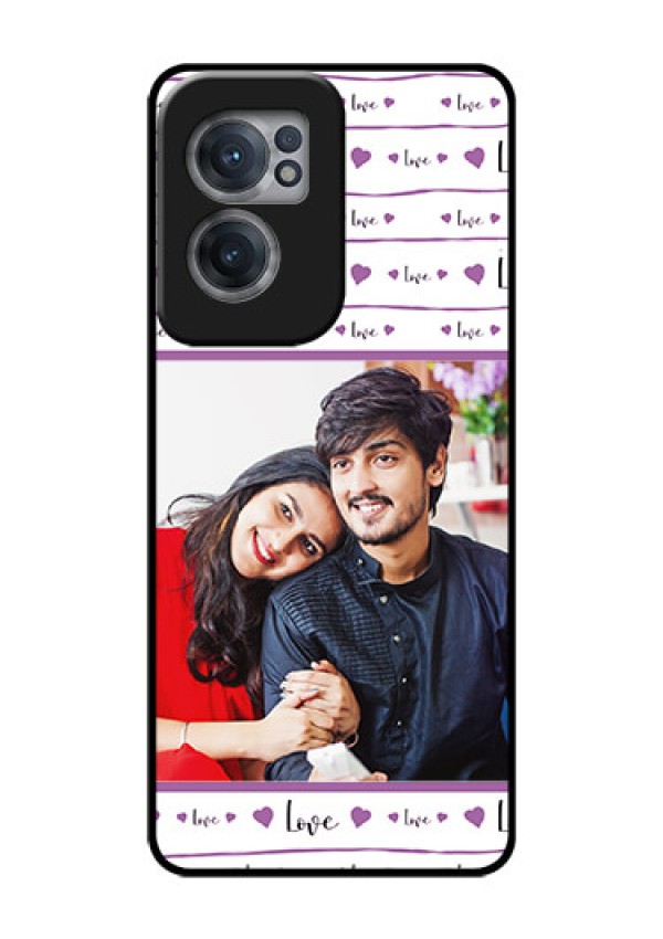 OnePlus Nord CE 2 5G Custom Glass Mobile Case - Couples Heart Design