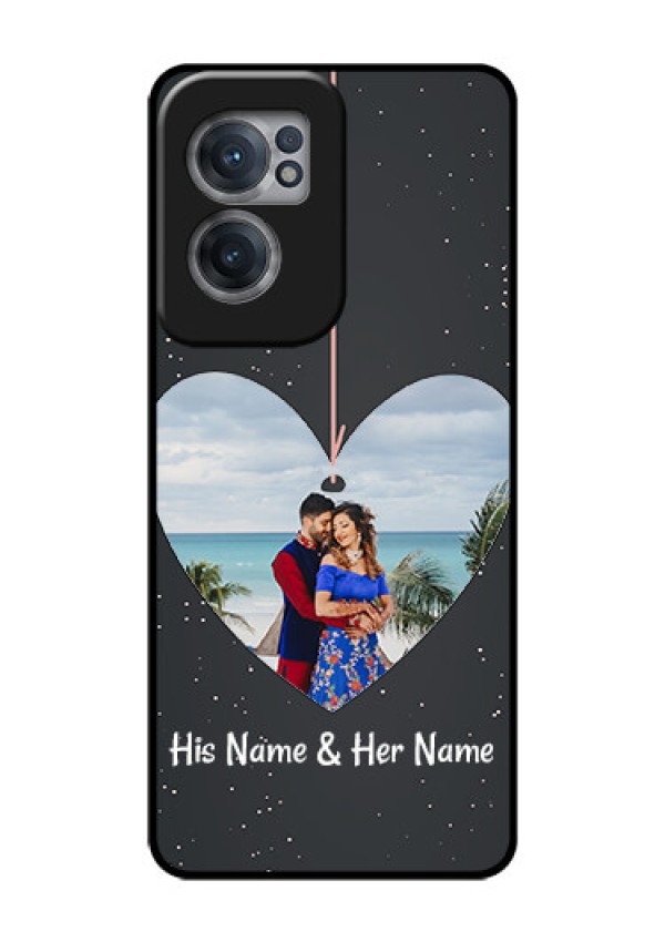 OnePlus Nord CE 2 5G Custom Glass Phone Case - Hanging Heart Design