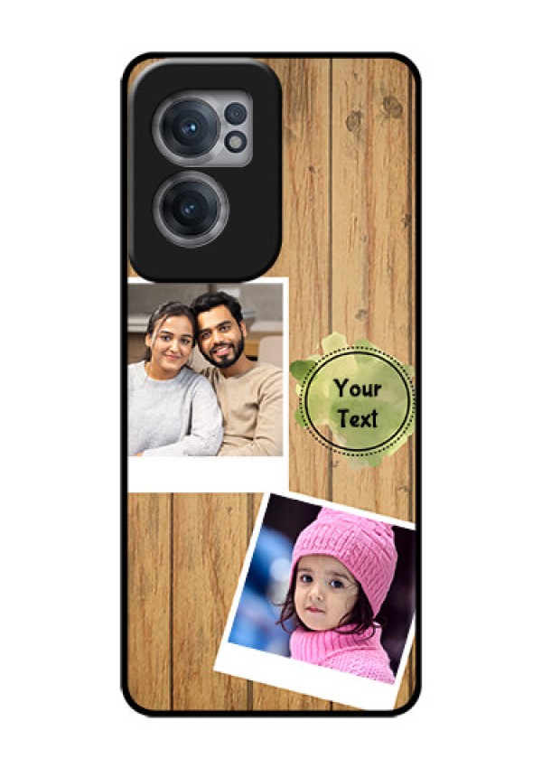 OnePlus Nord CE 2 5G Custom Glass Phone Case - Wooden Texture Design
