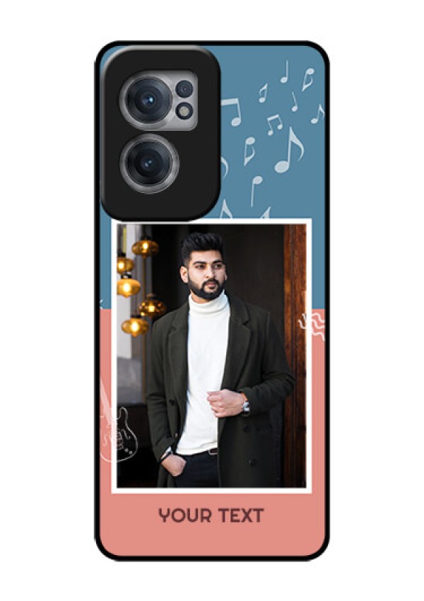 OnePlus Nord CE 2 5G Photo Printing on Glass Case - with Color Musical Note Design