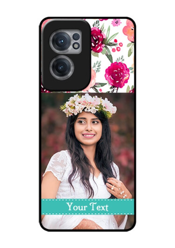 OnePlus Nord CE 2 5G Custom Glass Phone Case - Watercolor Floral Design