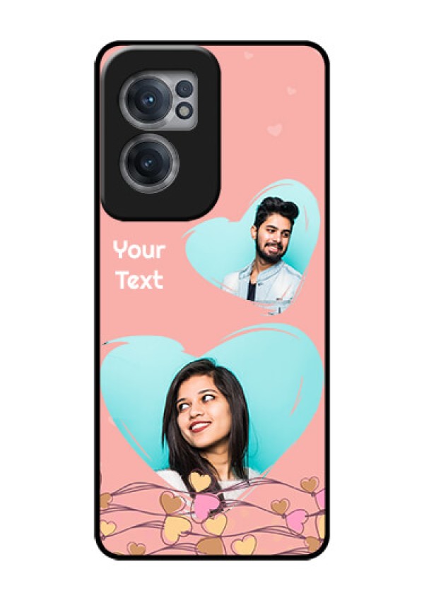 OnePlus Nord CE 2 5G Custom Glass Mobile Case - Love Doodle Design