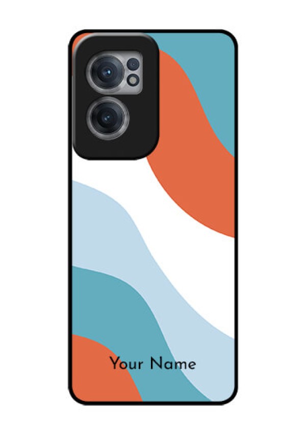 OnePlus Nord CE 2 5G Custom Glass Mobile Case - coloured Waves Design