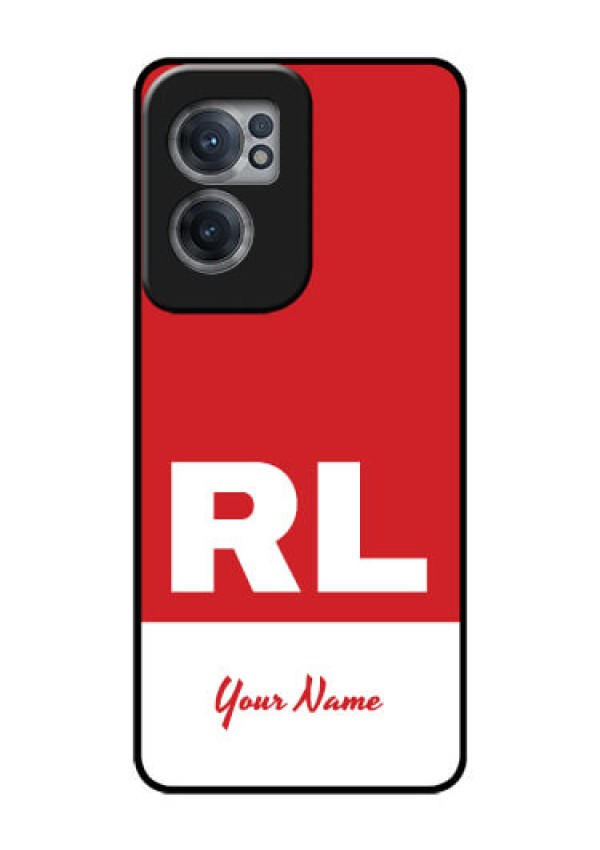 OnePlus Nord CE 2 5G Personalized Glass Phone Case - dual tone custom text Design