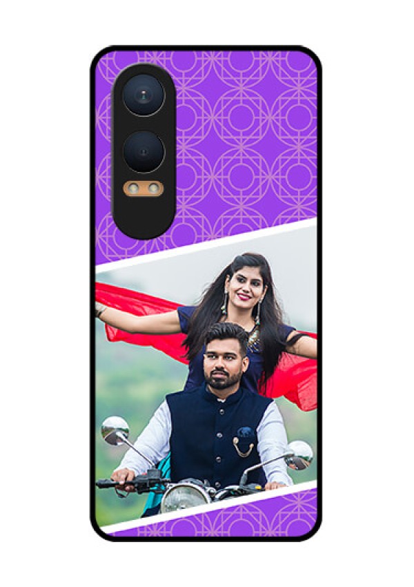 OnePlus Nord Ce 4 Lite 5G Custom Glass Phone CaseViolet Color Pattern Design