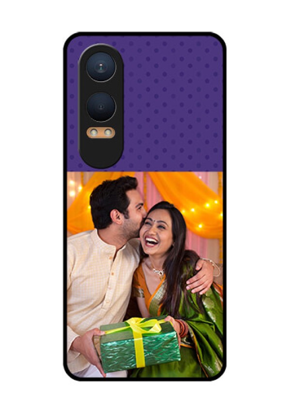 OnePlus Nord Ce 4 Lite 5G Custom Glass Phone CaseViolet Colored Pattern Design