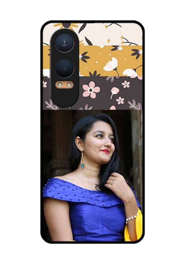 OnePlus Nord Ce 4 Lite 5G Custom Glass Phone CaseStylish Floral Design