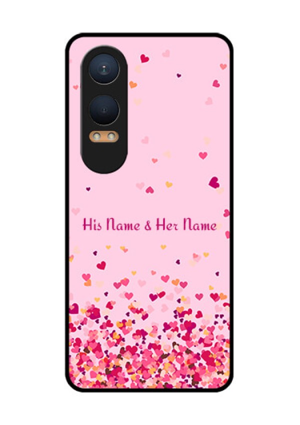 OnePlus Nord Ce 4 Lite 5G Custom Glass Phone CaseFloating Hearts Design