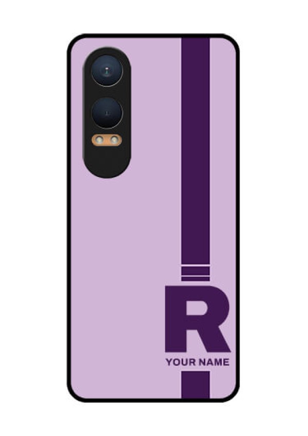 OnePlus Nord Ce 4 Lite 5G Custom Glass Phone CaseSimple Dual Tone Stripe With Name Design