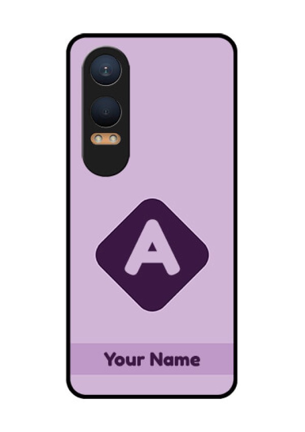 OnePlus Nord Ce 4 Lite 5G Custom Glass Phone CaseCustom Letter In Curved Badge Design