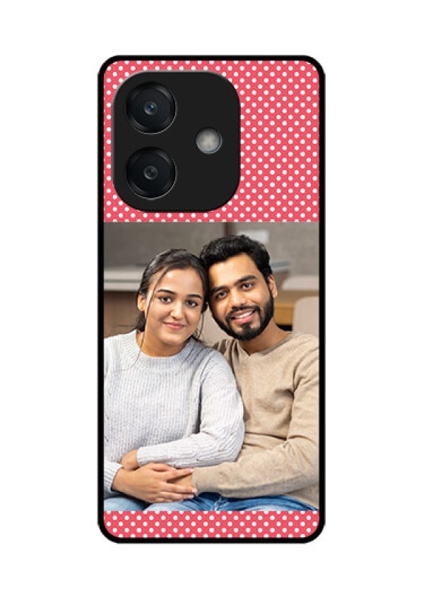 Oppo A3 5G Custom Glass Phone CaseWhite Dotted Design