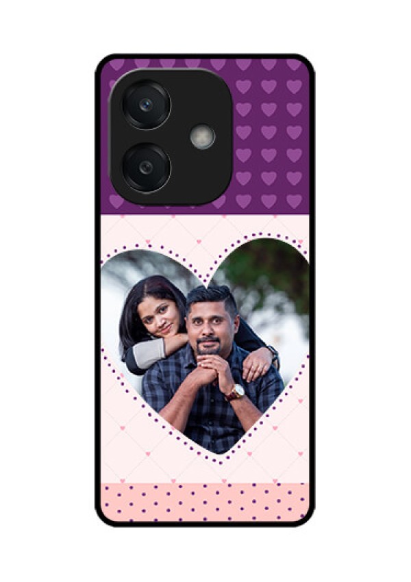 Oppo A3 5G Custom Glass Phone CaseViolet Love Dots Design