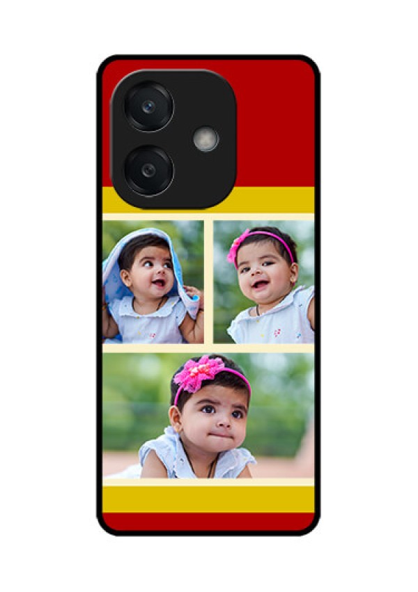Oppo A3 5G Custom Glass Phone CaseMultiple Pic Upload Design