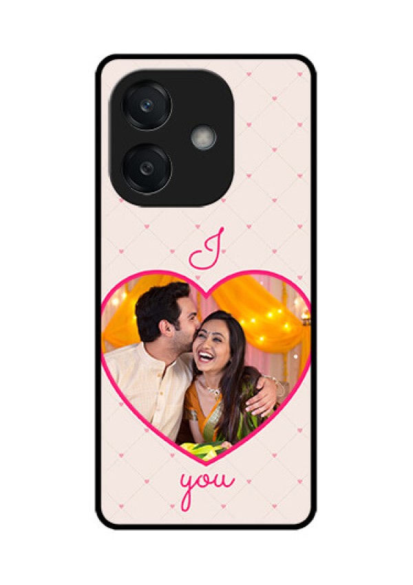 Oppo A3 5G Custom Glass Phone CaseHeart Shape Design