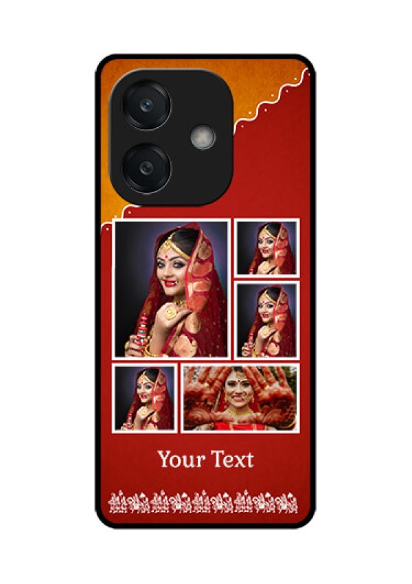 Oppo A3 5G Custom Glass Phone CaseWedding Pic Upload Design