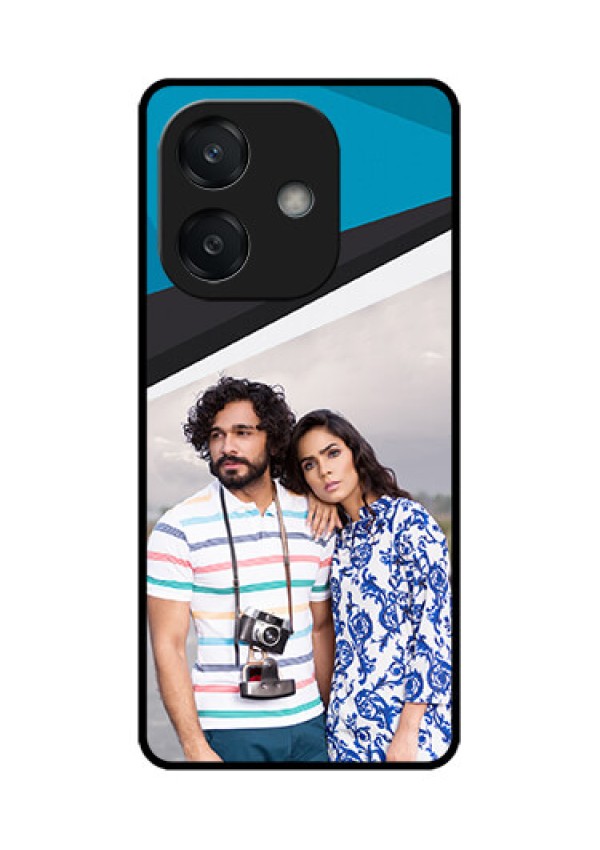 Oppo A3 5G Custom Glass Phone CaseSimple Pattern Photo Upload Design