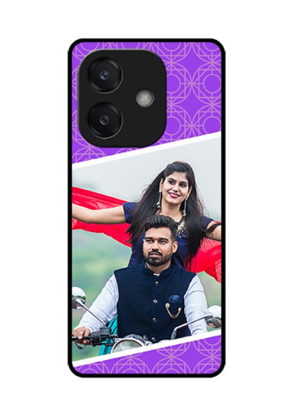 Oppo A3 5G Custom Glass Phone CaseViolet Color Pattern Design