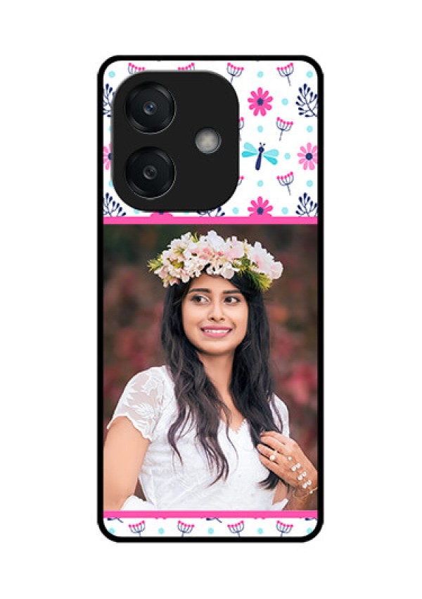 Oppo A3 5G Custom Glass Phone CaseColorful Flower Design