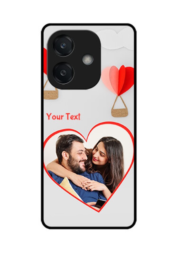 Oppo A3 5G Custom Glass Phone CaseParachute Love Design