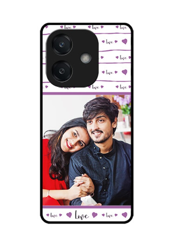 Oppo A3 5G Custom Glass Phone CaseCouples Heart Design