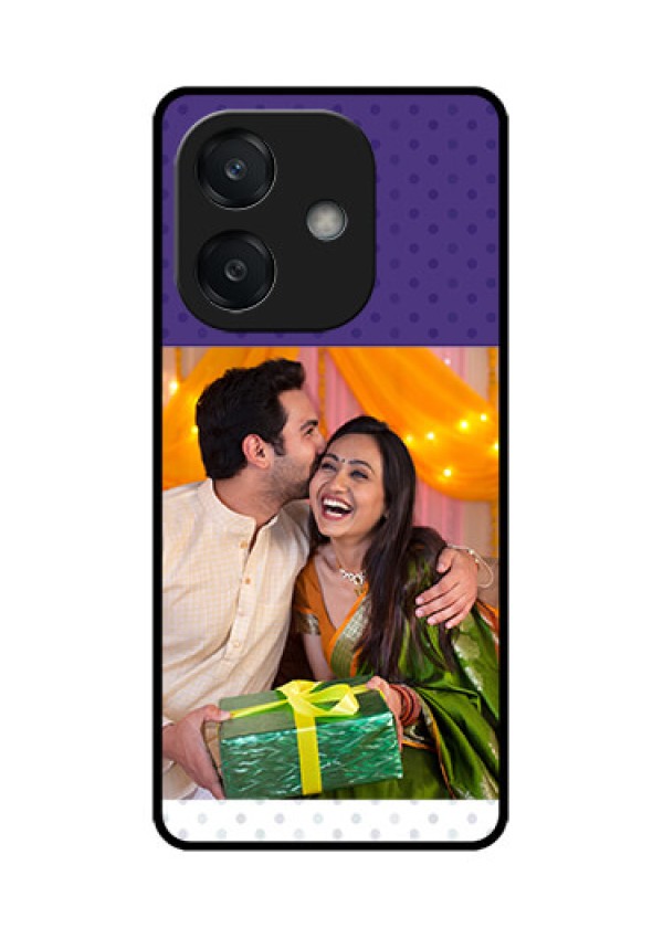 Oppo A3 5G Custom Glass Phone CaseViolet Colored Pattern Design