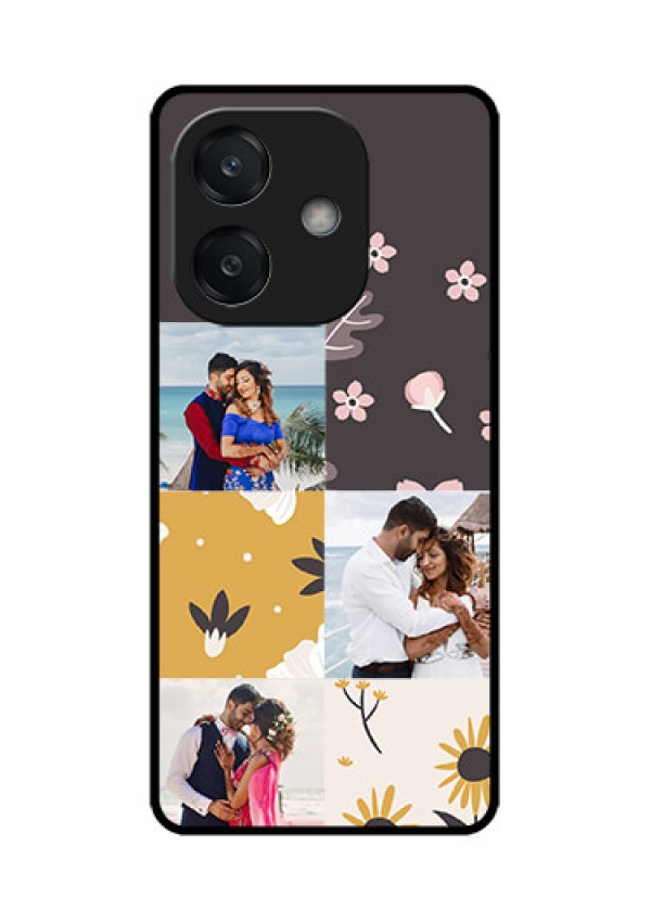 Oppo A3 5G Custom Glass Phone Case3 Images With Floral Design