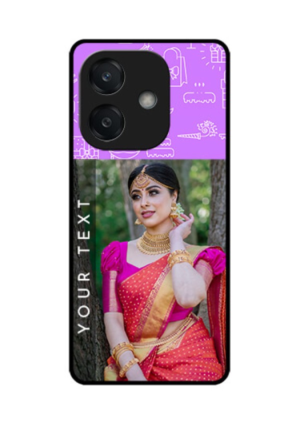 Oppo A3 5G Custom Glass Phone CaseBirthday Icons Design