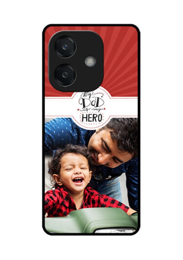 Oppo A3 5G Custom Glass Phone CaseMy Dad Hero Design