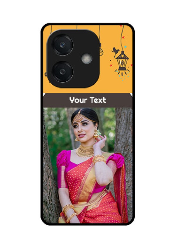 Oppo A3 5G Custom Glass Phone CaseWith Family Picture And Icons