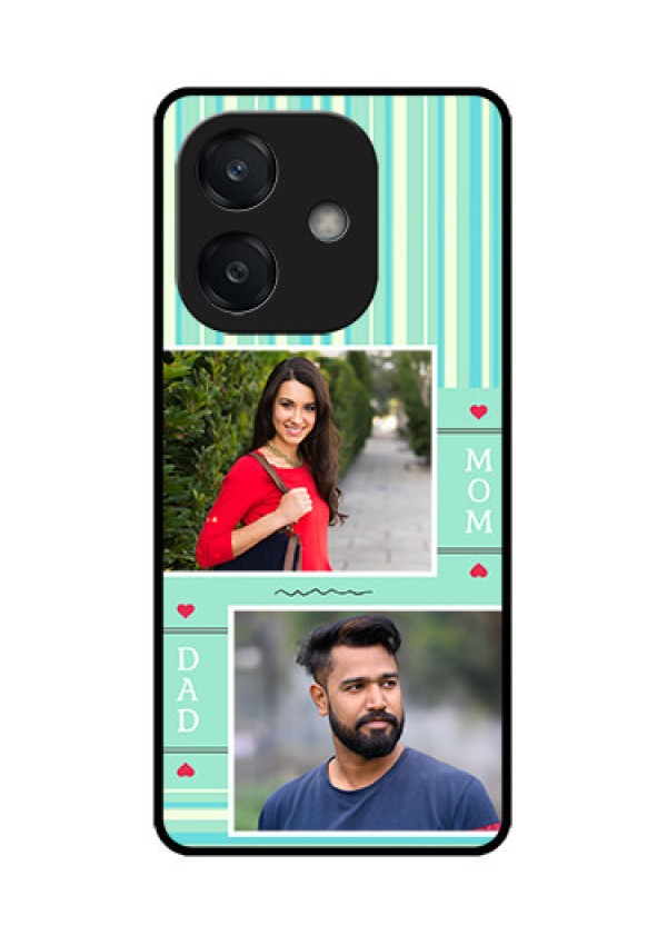 Oppo A3 5G Custom Glass Phone CaseMom and Dad Pic Design