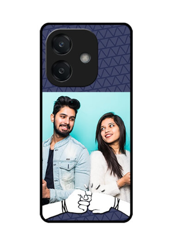 Oppo A3 5G Custom Glass Phone CaseWith Best Friends Design
