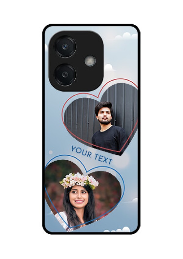 Oppo A3 5G Custom Glass Phone CaseBlue Color Couple Design
