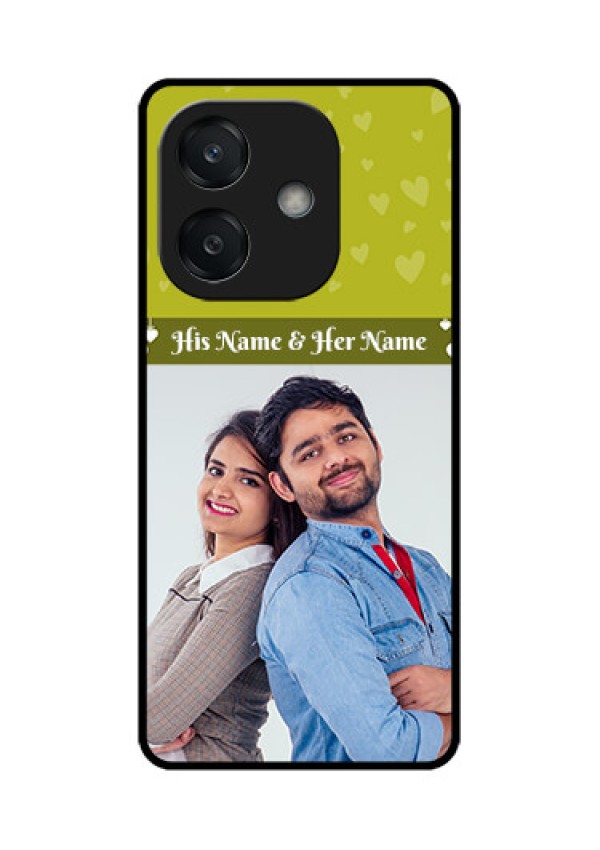 Oppo A3 5G Custom Glass Phone CaseYou and Me Heart Design