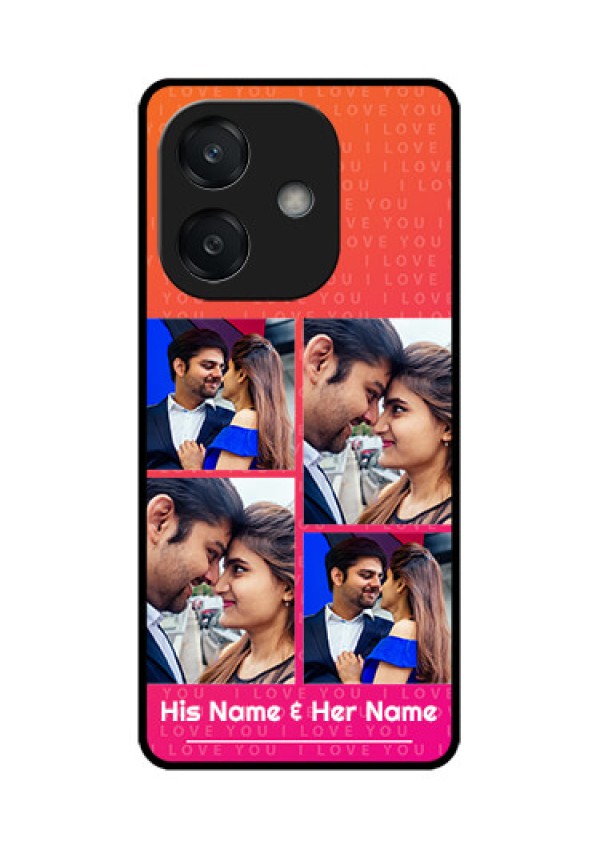 Oppo A3 5G Custom Glass Phone CaseI Love You Pink Design
