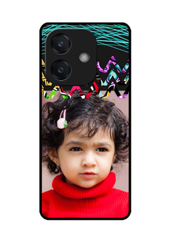 Oppo A3 5G Custom Glass Phone CaseNeon Abstract Design